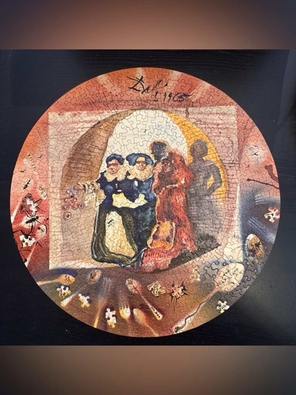Vintage Springbok Round Puzzle Double Image Salvador Dali C906 - 1965 Complete